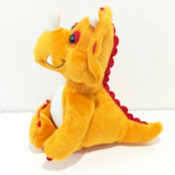 2/$20 Kinder triceratops orange dinosaur plush - Picture 5 of 7